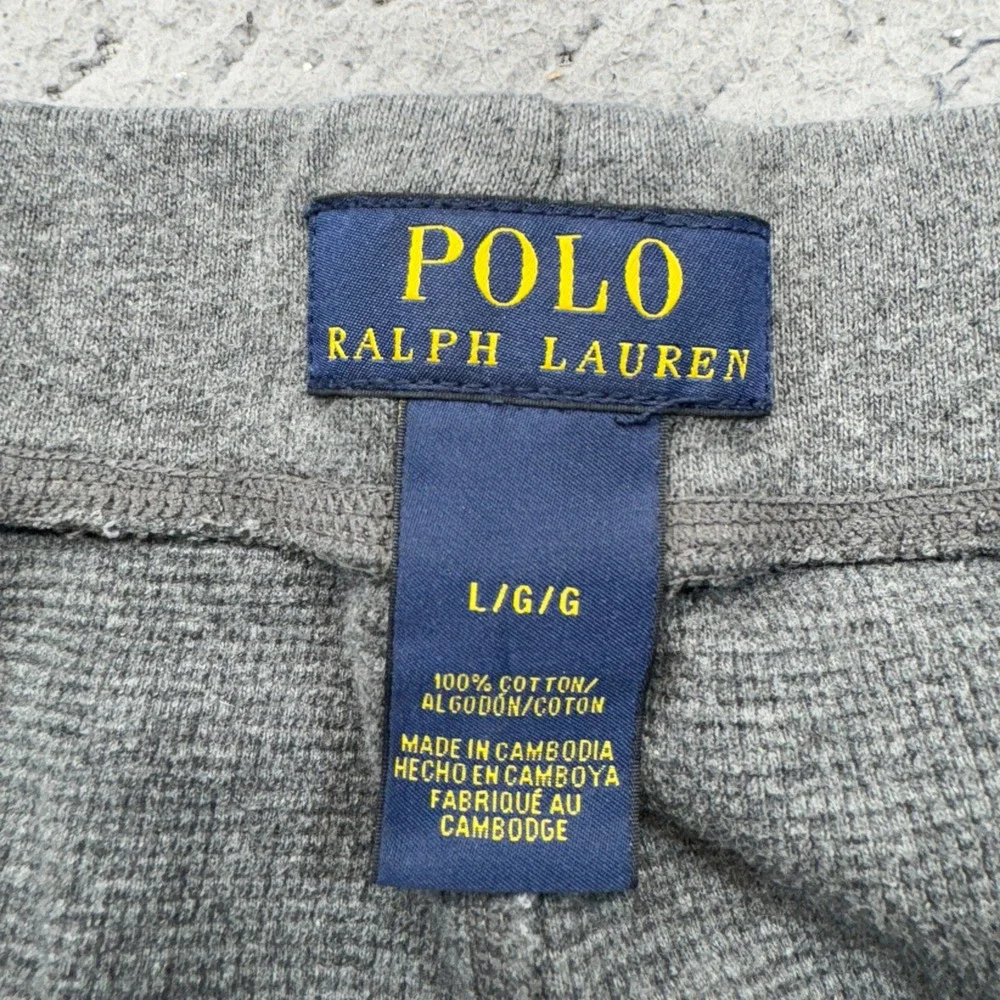 Polo Ralph Lauren Pants Mens Large Waffle Knit Thermal Pajama Sweatpants Joggers